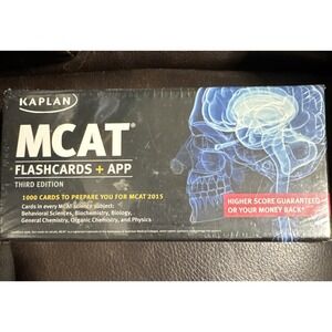 Kaplan MCAT Flashcards + App. Third Edition. New Sealed
